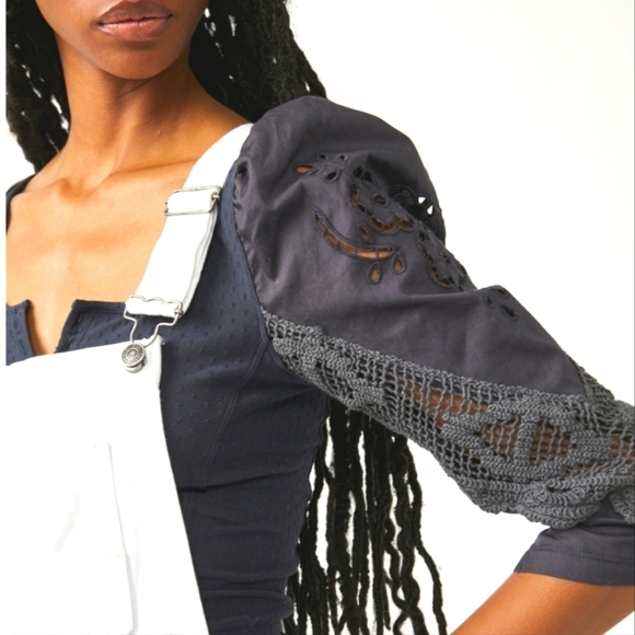 Free People Brunch Date Top in Metal Stiletto​​​​ - Picture 6 of 15